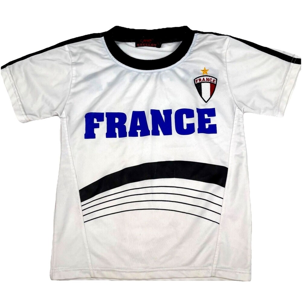 France Spellout Youth Size 10/Med Team Crest Soccer Futbol Football Away Jersey